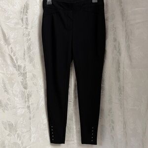 Chico's Elegant Black Skinny Pants with Studs Size OR/ US Size 4